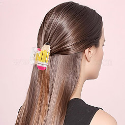 6個 6スタイル アクリル 爪 ヘアクリップ 女性 女の子 太い髪用  混合図形  35~46x46~77x29~52mm  1個/スタイル&nbsp;PHAR-CA0001-006