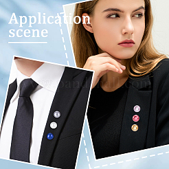 56個 14色 イミテーションパールブローチ  服飾材料  ラウンド  ミックスカラー  16.5x12mm  4個/カラー&nbsp;BUTT-SC0001-03