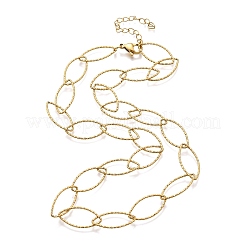 Ion Plating(IP) 304 Stainless Steel Horse Eye Link Chain Necklace for Men Women&nbsp;STAS-B039-02G