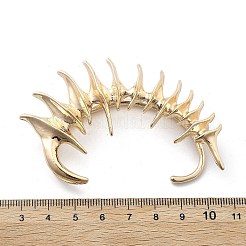 合金カフのピアス  クライマー クローラー ピアスなし イヤリング 妖精の髪 吊り下げ  スケルトン  ライトゴールド  72.5x48x15mm&nbsp;EJEW-K297-01KCG