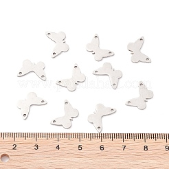 304ステンレススチールチャーム  蝶  ステンレス鋼色  14x9x1.1mm  10個/箱&nbsp;STAS-UN0011-19P
