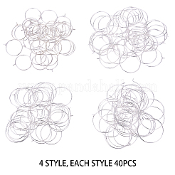 真鍮製ワイングラスチャームリングフープピアス  銀  160個/セット&nbsp;MAK-SC0001-01