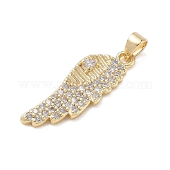 Brass Micro Pave Clear Cubic Zirconia Pendants&nbsp;CU-CBAFF5B-16G