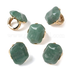 Natural Green Aventurine & Alloy Finger Rings for Women&nbsp;RJEW-G375-01G-02