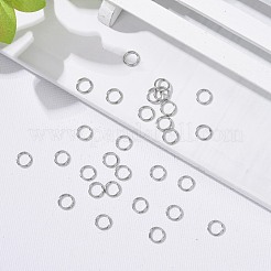 304ステンレス鋼のはんだ付けされた閉じた丸カン  ラウンド  ステンレス鋼色  20ゲージ  6x0.8mm  内径：4.5mm&nbsp;STAS-E482-15B
