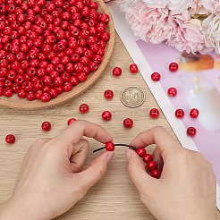 600Pcs Dyed Natural Wood Beads&nbsp;COCO-SC0002-39B