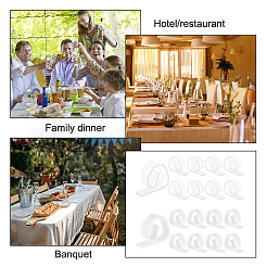 48Pcs 2 Style  Transparent Plastic Anti-slip Tablecloth Clips&nbsp;AJEW-GL0002-15