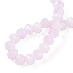 Two-Tone Imitation Jade Glass Beads Strands&nbsp;GLAA-T033-01B-07