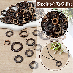 200Pcs 4 Styles Coconut Linking Rings&nbsp;COCO-SC0001-04