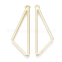 合金ペンダント  三角形  ライトゴールド  44x14x1mm  穴：1.4mm&nbsp;X-PALLOY-R116-19A