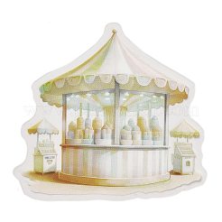 ペット用粘着遊園地テーマ装飾テープ20枚  スクラップブッキング用  旅行日記クラフト  甘露  39~67x36~75x0.1mm&nbsp;STIC-P016-B03