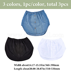 3枚 3色 ポリエステル ボトムスカート  ミックスカラー  360~390x510~530x5~10mm  1pc /カラー&nbsp;AJEW-CY0001-42