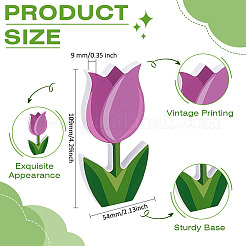 6Pcs 6 Colors Tulip PVC Display Decoration&nbsp;DJEW-WH0042-102