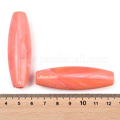 オペークアクリルヨーロピアンビーズ  ライス  大穴ビーズ  ミックスカラー  60.5x18.5mm  穴：6mm  約41個/500g&nbsp;OACR-G064-08M
