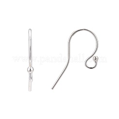 925スターリングシルバーピアスフック  スタンプ925個付き  銀  24x11x1.8mm  21ゲージ  ピン：0.7mm&nbsp;STER-K167-051C-S