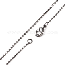 真鍮製チェーンネックレス  クロス/ローロチェーン  カニカン付き  ミックスカラー  17.7インチ（45cm）&nbsp;MAK-L009-03