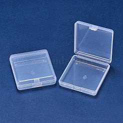 クリアプラスチックビーズ収納ケース  直方体の  透明  6.2x5.8x1.7cm  18個/セット&nbsp;CON-BC0004-61