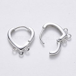 Brass Huggie Hoop Earring Findings&nbsp;X-KK-T049-16P-NF