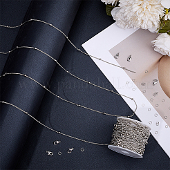 DIY Brass Curb Chain Bracelet Necklace Making Kit&nbsp;DIY-BBC0001-87P