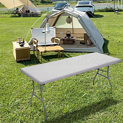ポリエステル伸縮性テーブルクロス  パーティー、結婚式、宴会、バーテーブル用のテーブルカバー  グレー  1820x750x2.5mm&nbsp;AJEW-WH20070-219C