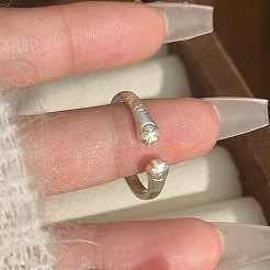 Alloy Cat Paws Cuff Open Rings for Women&nbsp;WGFDD1A-01