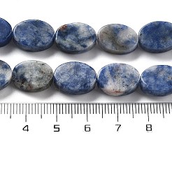 天然ブルースポットジャスパービーズ連売り  オーバル  14x10x5mm  穴：0.5mm  約28個/連  15.55''（39.5センチメートル）&nbsp;G-P559-B26-01
