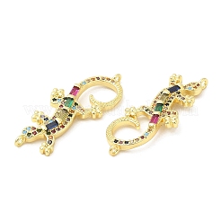 Brass Micro Pave Cubic Zirconia Pendants&nbsp;KK-P236-28G