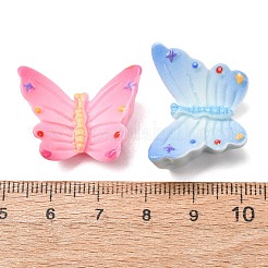 グラデーションカラー不透明樹脂カボション  蝶  ミックスカラー  20x26x11mm&nbsp;RE-CBA0EC6-05