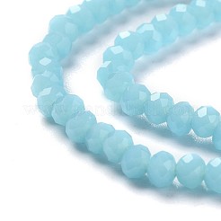 カット加工ロンデルガラスビーズ連売り  ミックスカラー  3.5x2.5~3mm  穴：0.8mm  約125~128個/連  13.7~14.1インチ（35~36cm）&nbsp;GLAA-I033-3mm-M