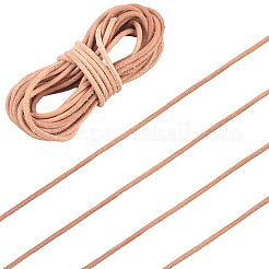 DIYクラフト用牛革コード5m  ラウンド  桃パフ  3mm  約5.47ヤード（5m）/セット&nbsp;WL-GF0001-25B-03