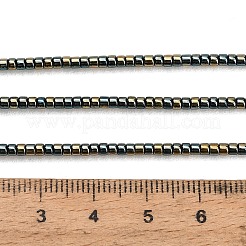 電気メッキガラスビーズセット  コラム  ゴールデンロッド  2~2.5x2mm  穴：0.6mm  約207~208個/連  14.13~14.29''（35.9~36.3センチメートル）&nbsp;GL-CBAA615-01B