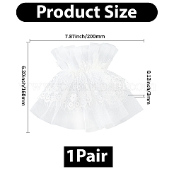 Polyester Lace Arm Oversleeves for Bride&nbsp;AJEW-WH20120-24A
