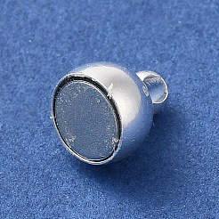 ラックメッキ真鍮マグネットクラスプ  無鉛の  長持ちメッキ  銀  15.5x7x7mm  穴：1.8mm&nbsp;KK-D100-14S