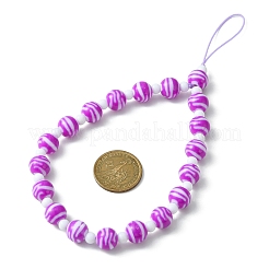Round Acrylic Beaded Mobile Straps&nbsp;HJEW-JM01249