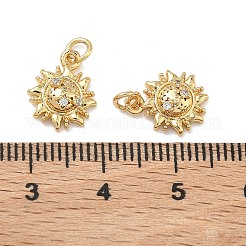 Brass Micro Pave Cubic Zirconia Pendants&nbsp;KK-A291-25A-G