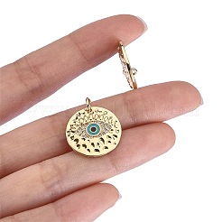 6Pcs Brass Micro Pave Clear Cubic Zirconia Pendants&nbsp;ZIRC-SZ0001-74
