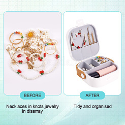 Square PU Leather & PP & Silicone Jewelry Set Box&nbsp;AJEW-TAC0014-13B