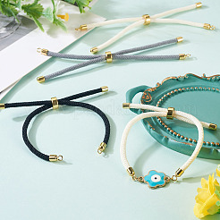 3Pcs 3 Colors Round Nylon Twisted Cord Slider Bracelet Making&nbsp;MAK-TA0001-32