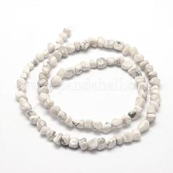 天然石ハウライトビーズ連売り  ナゲット  3~5x3~5x3~8mm  穴：1mm  約85~90個/連  15.7インチ（40cm）&nbsp;G-F465-05