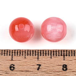 樹脂ビーズ  模造キャットアイビーズ  ラウンド  インディアンレッド  10mm  穴：1.5mm&nbsp;X1-RESI-YW0004-29B-06
