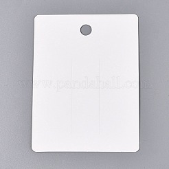 ヘアクリップ収納用の厚紙製ジュエリーディスプレイカード  花の長方形  ラベンダーブラッシュ  10x7.5x0.04cm  穴：8.2mm&nbsp;CDIS-N004-13