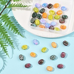 40Pcs 5 Colors Baking Paint Glass Seed Beads&nbsp;GLAA-FS0002-27