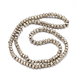 Rondelle Non-magnetic Synthetic Hematite Beads Strands&nbsp;G-D617-21B