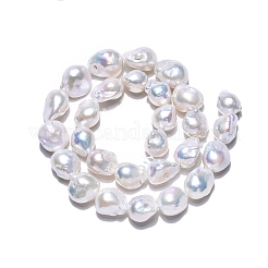 Natural Baroque Pearl Keshi Pearl Beads Strands&nbsp;PEAR-S019-05C-01