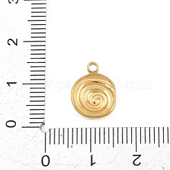 304ステンレススチールチャーム  巻貝の形をしたチャーム  ゴールドカラー  13.5x10.5x3mm  穴：1.4mm&nbsp;SA-CBA038A-03B-G