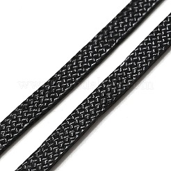 韓国のワックスポリエステルコード  ブラック  4x0.8mm  約93ヤード/ロール&nbsp;YC172