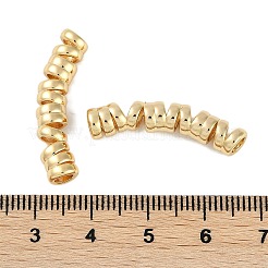 真鍮製カーブチューブビーズ  カドミウムフリー＆ニッケルフリー＆鉛フリー  18KGP本金メッキ  28x8x6mm  穴：3mm&nbsp;KK-P283-11G