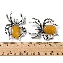 Dual-use Items Alloy Pave Jet Rhinestone Spider Brooch&nbsp;JEWB-C026-07H-AS