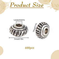 400Pcs Tibetan Style Alloy Spacer Beads&nbsp;TIBEB-HY0001-20