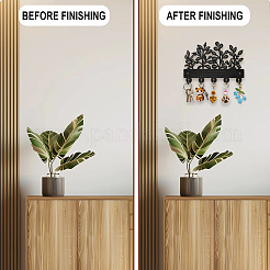 Wood & Iron Wall Mounted Hangers&nbsp;HJEW-WH0055-229